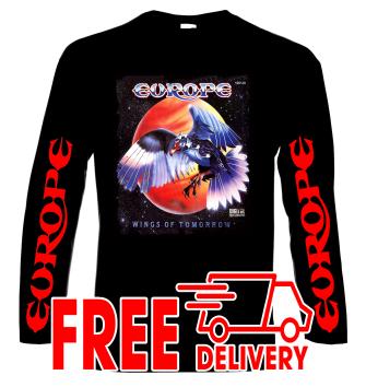 Europe, Wings of tomorrow, men's long sleeve t-shirt, 100% cotton, S to 5XL